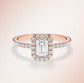 Verlobungsring Rosegold 585 mit Diamanten I DOLCE EMERALD PAVE