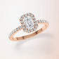 Verlobungsring Rosegold 585 mit Diamanten I DOLCE EMERALD PAVE