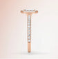 Verlobungsring Rosegold 585 mit Diamanten I DOLCE EMERALD PAVE