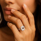Verlobungsring Platin 950 mit Diamanten I DOLCE EMERALD PAVE