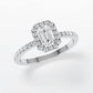Verlobungsring Platin 950 mit Diamanten I DOLCE EMERALD PAVE