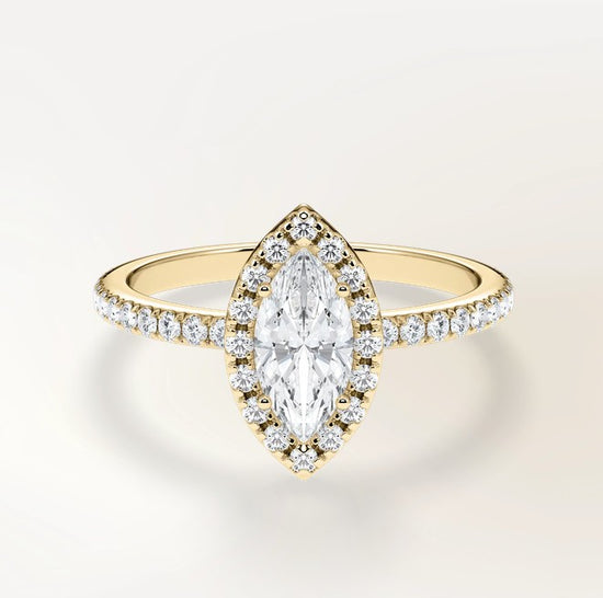 Verlobungsring Gelbgold 585 mit Diamanten I DOLCE MARQUISE PAVE