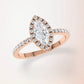 Verlobungsring Rosegold 585 mit Diamanten I DOLCE MARQUISE PAVE