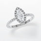 Verlobungsring Weißgold 585 mit Diamanten I DOLCE MARQUISE PAVE