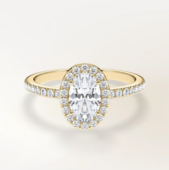 Verlobungsring Gelbgold 585 mit Diamanten I DOLCE OVAL PAVE