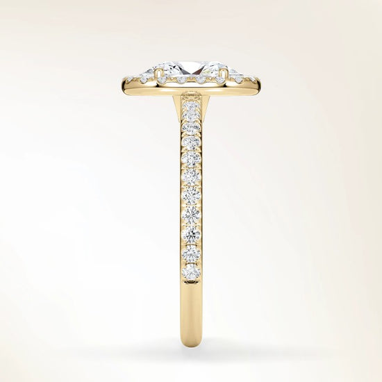 Verlobungsring Gelbgold 585 mit Diamanten I DOLCE OVAL PAVE