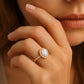 Verlobungsring Rosegold 585 mit Diamanten I DOLCE OVAL PAVE