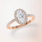 Verlobungsring Rosegold 585 mit Diamanten I DOLCE OVAL PAVE