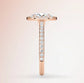 Verlobungsring Rosegold 585 mit Diamanten I DOLCE OVAL PAVE