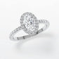 Verlobungsring Weißgold 585 mit Diamanten I DOLCE OVAL PAVE