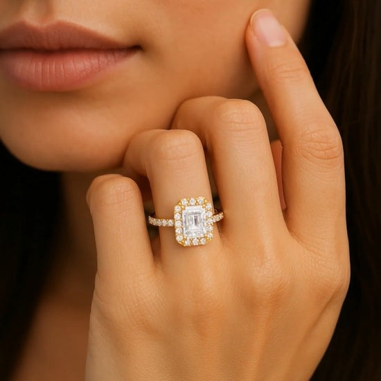 Verlobungsring Gelbgold 585 mit Diamanten I DOLCE RADIANT PAVE