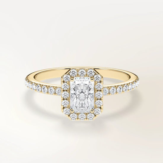 Verlobungsring Gelbgold 585 mit Diamanten I DOLCE RADIANT PAVE