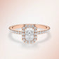Verlobungsring Rosegold 585 mit Diamanten I DOLCE RADIANT PAVE