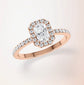Verlobungsring Rosegold 585 mit Diamanten I DOLCE RADIANT PAVE