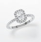 Verlobungsring Weißgold 585 mit Diamanten I DOLCE RADIANT PAVE