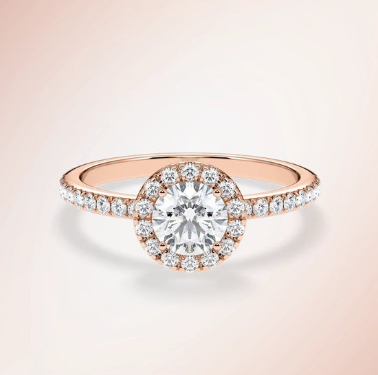 Verlobungsring Rosegold 585 mit Diamanten I DOLCE PAVE