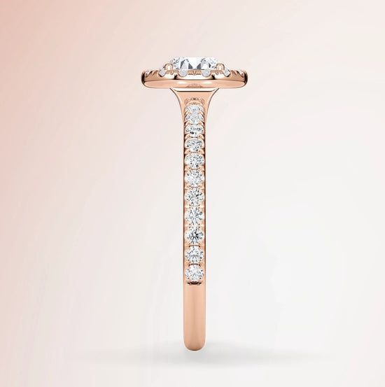 Verlobungsring Rosegold 585 mit Diamanten I DOLCE PAVE