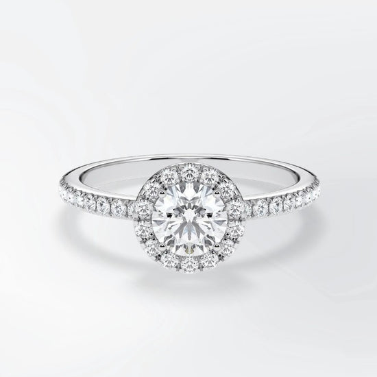Verlobungsring Weißgold 585 mit Diamanten I DOLCE PAVE