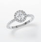 Verlobungsring Weißgold 585 mit Diamanten I DOLCE PAVE