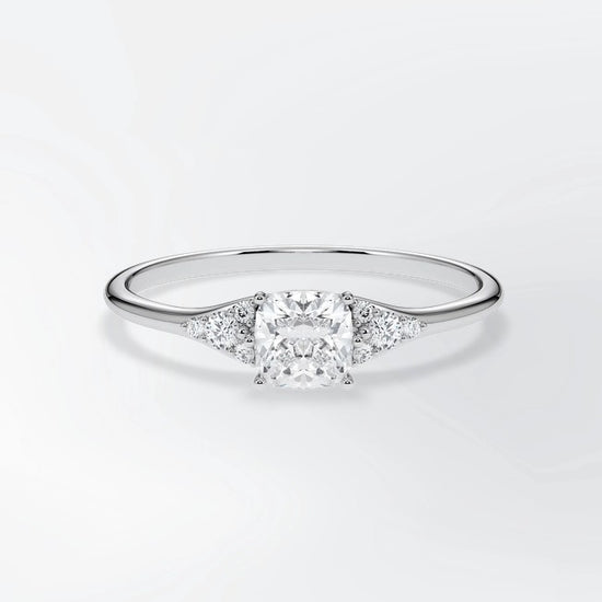 Verlobungsring Weißgold 585 mit Diamanten I FIONA CUSHION