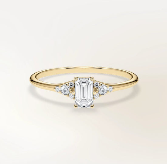 Verlobungsring Gelbgold 585 mit Diamanten I FIONA EMERALD