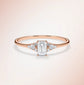 Verlobungsring Rosegold 585 mit Diamanten I FIONA EMERALD