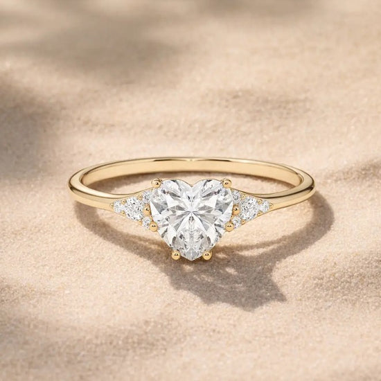Verlobungsring Gelbgold 585 mit Diamanten I FIONA HERZ