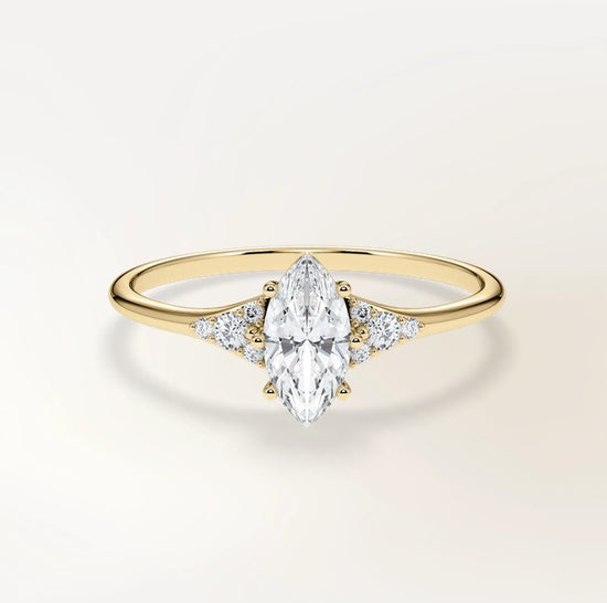 Verlobungsring Gelbgold 585 mit Diamanten I FIONA MARQUISE