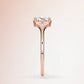 Verlobungsring Rosegold 585 mit Diamanten I FIONA OVAL