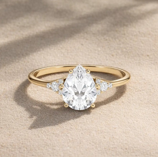 Verlobungsring Gelbgold 585 mit Diamanten I FIONA TROPFEN