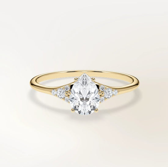Verlobungsring Gelbgold 585 mit Diamanten I FIONA TROPFEN