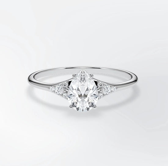 Verlobungsring Platin 950 mit Diamanten I FIONA TROPFEN