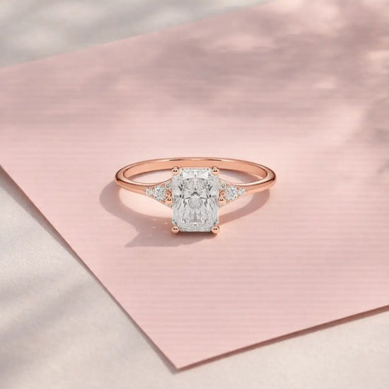 Verlobungsring Rosegold 585 mit Diamanten I FIONA RADIANT