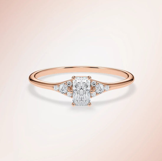 Verlobungsring Rosegold 585 mit Diamanten I FIONA RADIANT