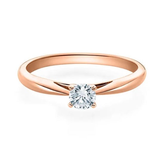 Verlobungsring Roségold 585 mit Diamant I HABITI