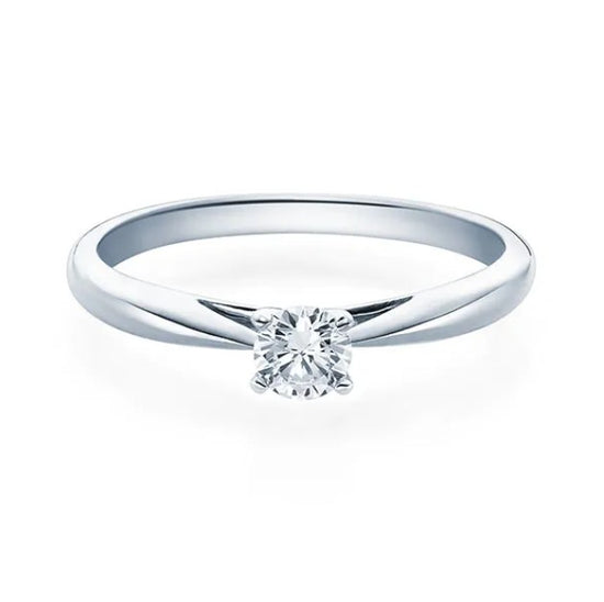 Verlobungsring Weißgold 585 mit Diamant I HABITI
