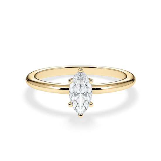 Verlobungsring Gelbgold 585 mit Diamanten I MARQUISE
