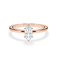 Verlobungsring Rosegold 585 mit Diamanten I MARQUISE