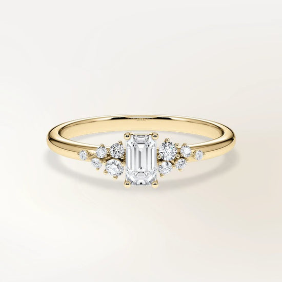 Verlobungsring Gelbgold 585 mit Diamanten I MIRA EMERALD