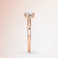 Verlobungsring Rosegold 585 mit Diamanten I MIRA EMERALD