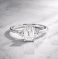 Verlobungsring Platin 950 mit Diamanten I MIRA EMERALD