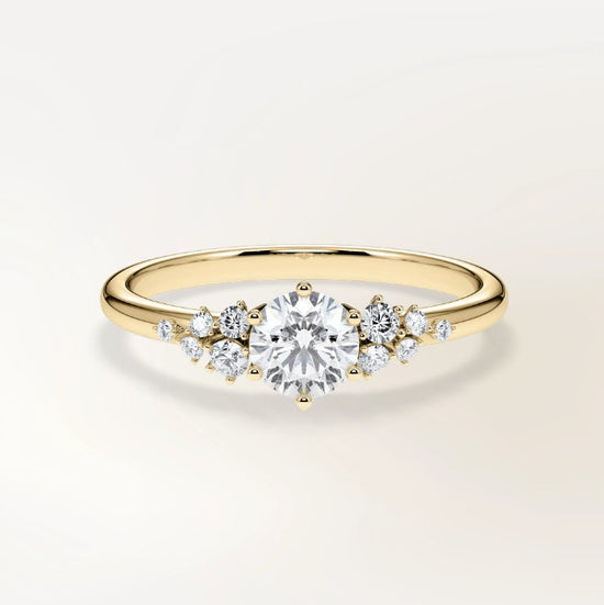 Verlobungsring Gelbgold 585 mit Diamanten I MIRA