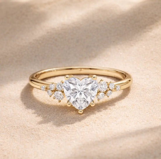 Verlobungsring Gelbgold 585 mit Diamanten I MIRA HERZ