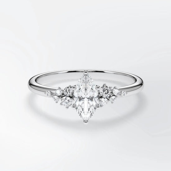 Verlobungsring Platin 950 mit Diamanten I MIRA MARQUISE