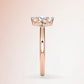 Verlobungsring Rosegold 585 mit Diamanten I MIRA OVAL