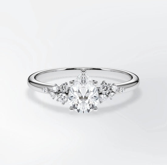 Verlobungsring Platin 950 mit Diamanten I MIRA TROPFEN
