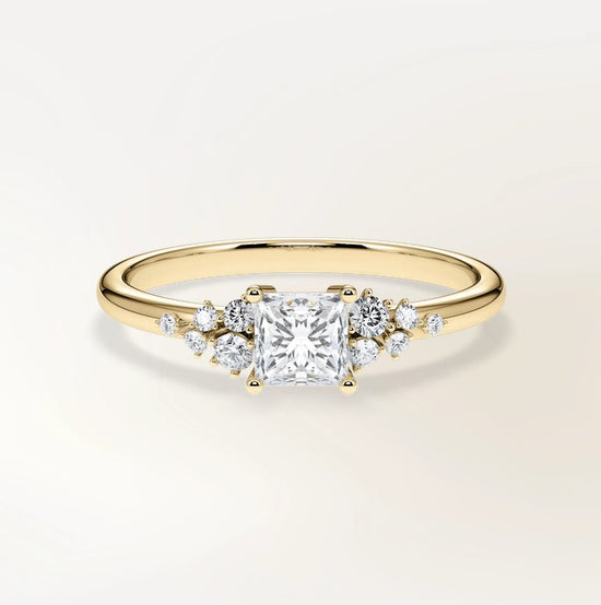Verlobungsring Gelbgold 585 mit Diamanten I MIRA PRINCESS
