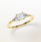 Verlobungsring Gelbgold 585 mit Diamanten I MIRA PRINCESS