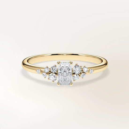 Verlobungsring Gelbgold 585 mit Diamanten I MIRA RADIANT