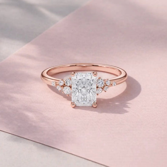 Verlobungsring Rosegold 585 mit Diamanten I MIRA RADIANT